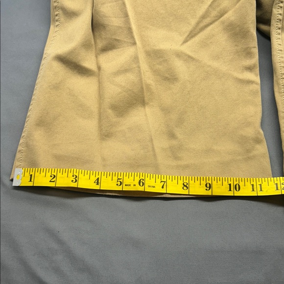 L‎ L Bean Women Khaki Belted Wide Leg Cotton Pants Size 6 - Picture 7 of 8